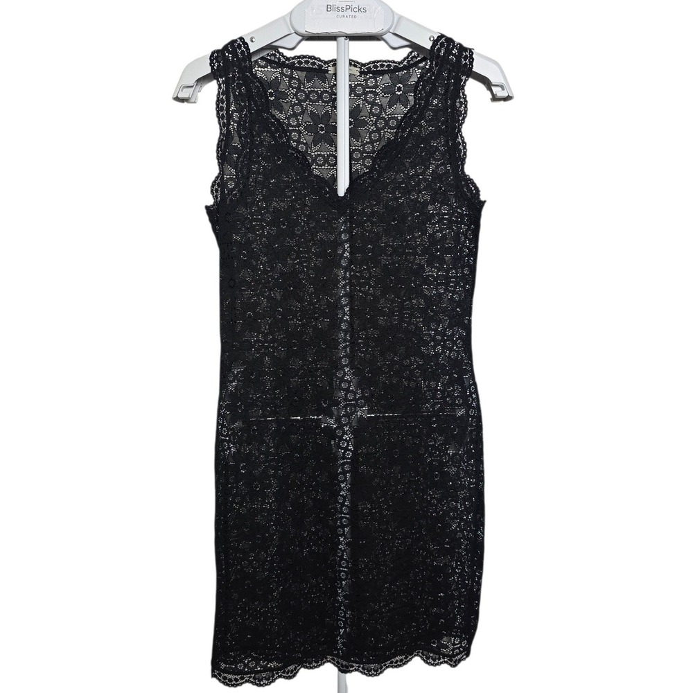 Intimissimi‎ Black Lace Mini Dress XS/S Sheer Italian Lingerie As Fashion LBD